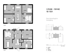 Villakänsla: femma i två plan med egen entré och uteplats bild 16
